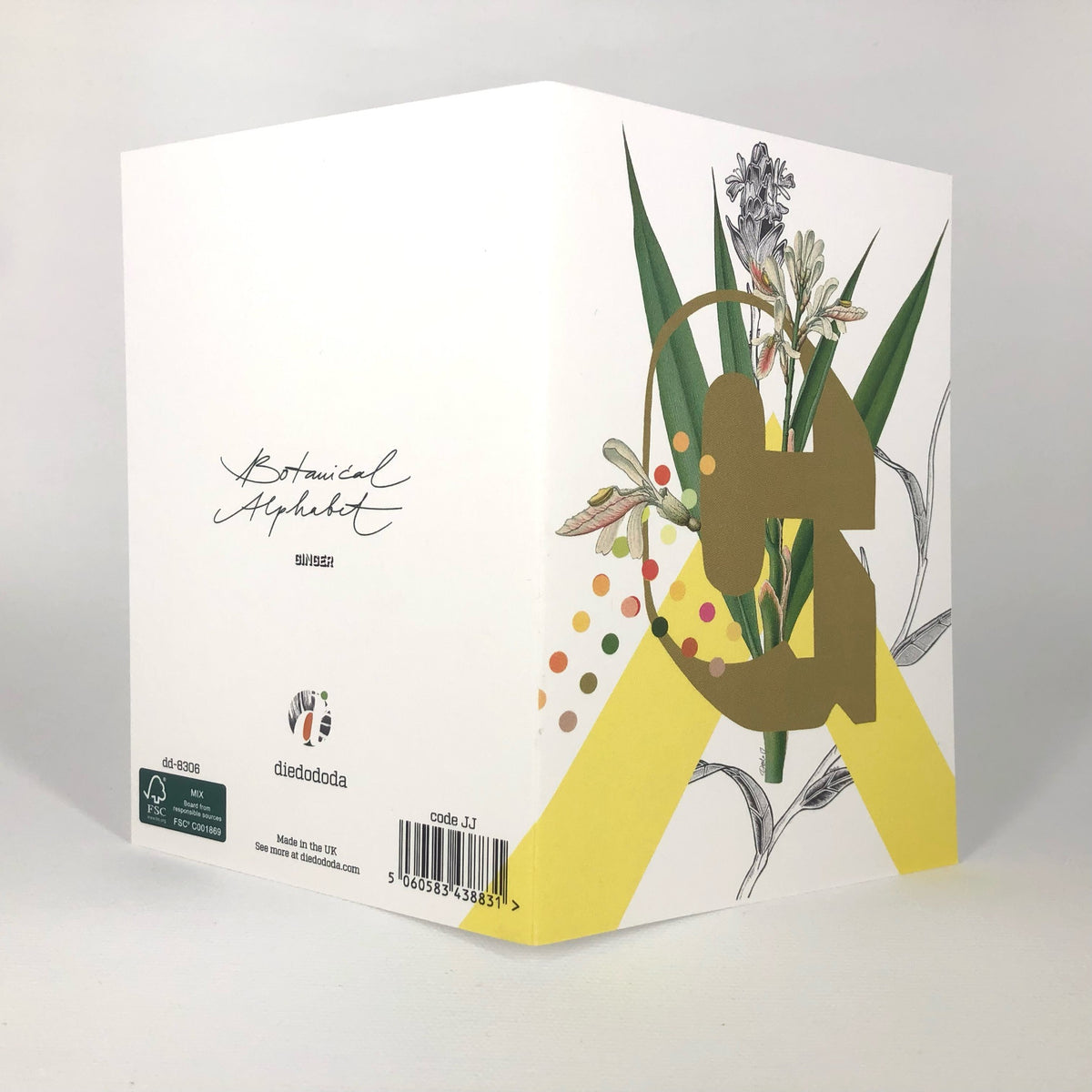 Botanical Alphabet G Greeting Card