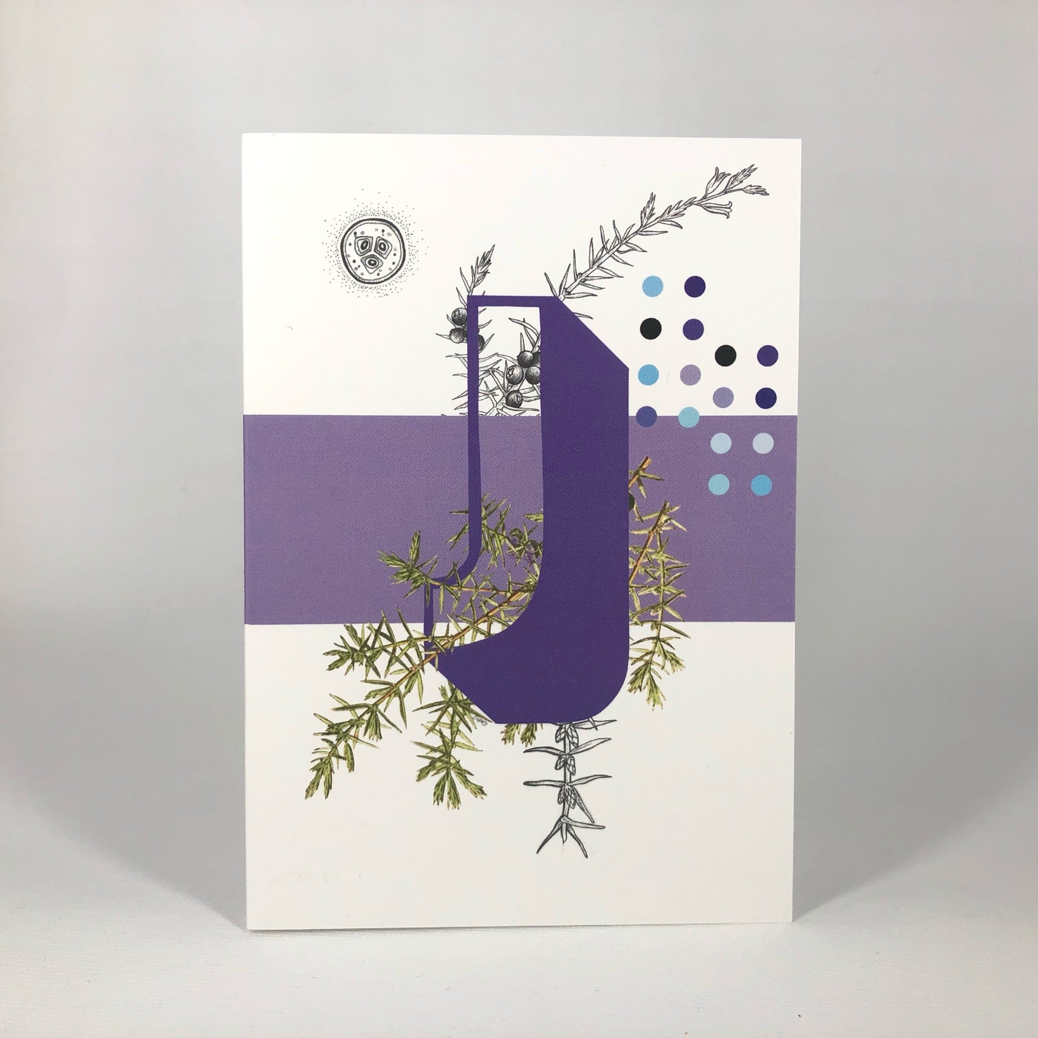 Botanical Alphabet J Greeting Card