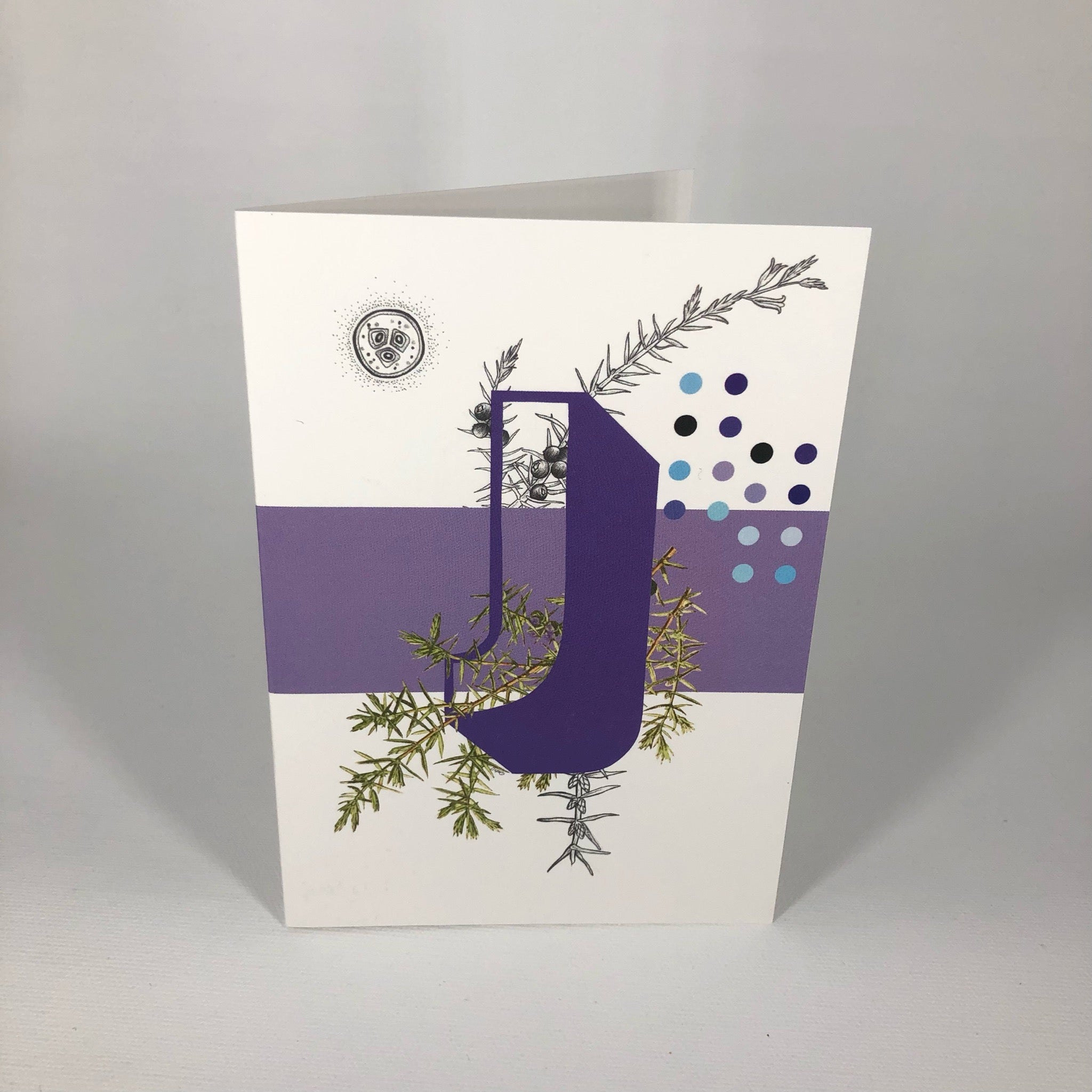 Botanical Alphabet J Greeting Card