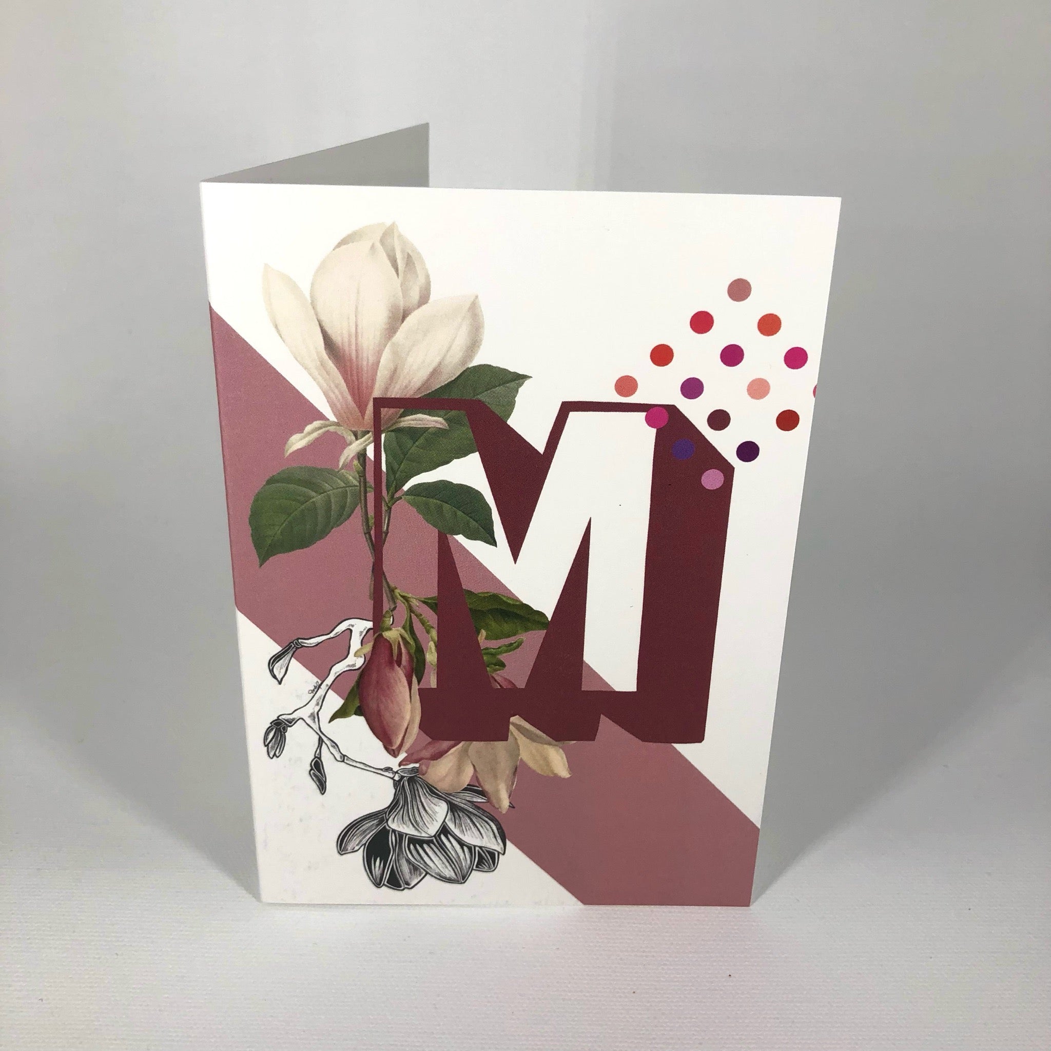 Botanical Alphabet M Greeting Card