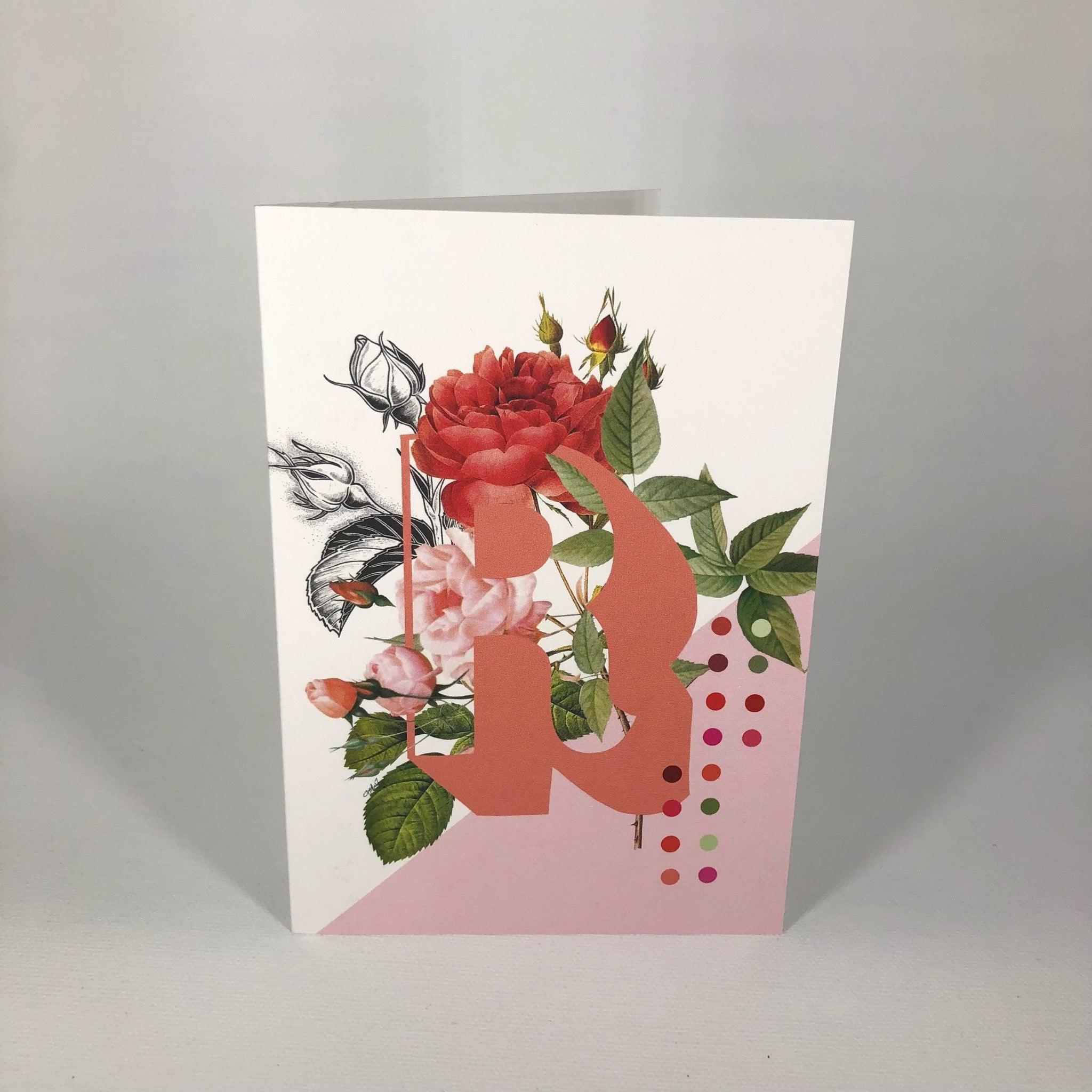Botanical Alphabet R Greeting Card