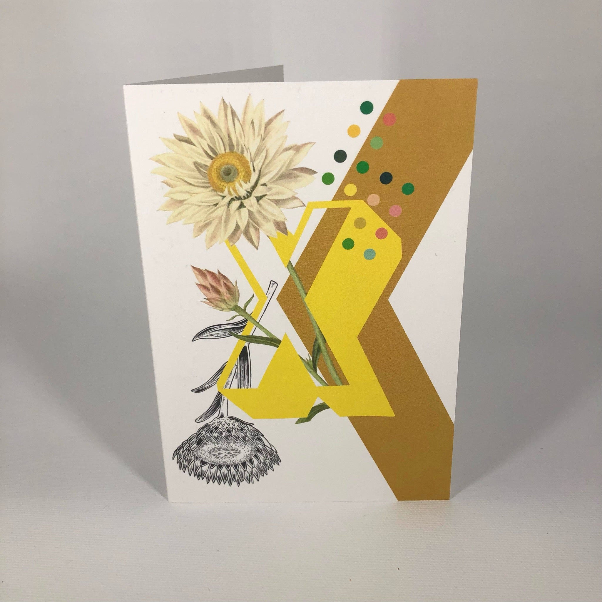 Botanical Alphabet X Greeting Card