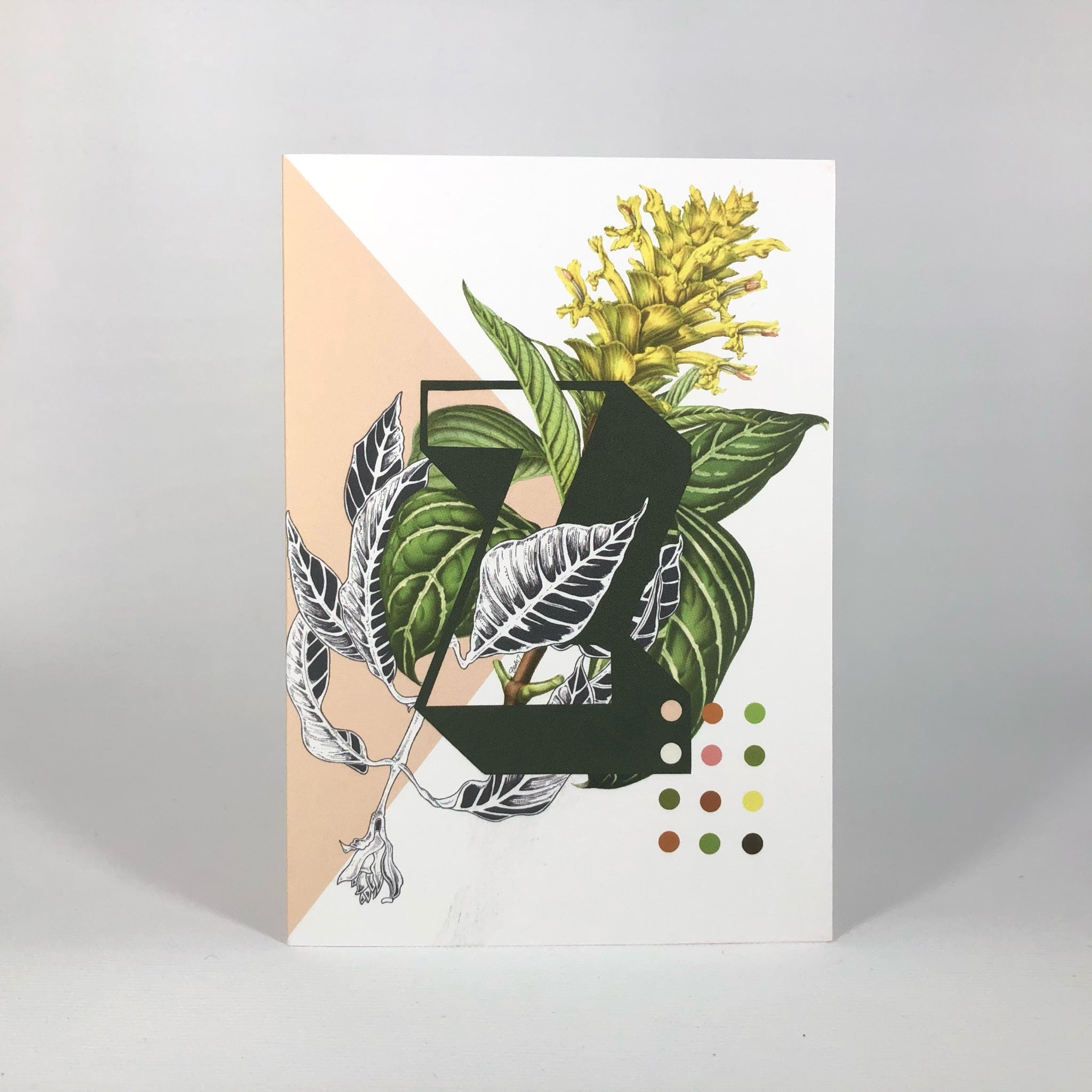 Botanical Alphabet Z Greeting Card