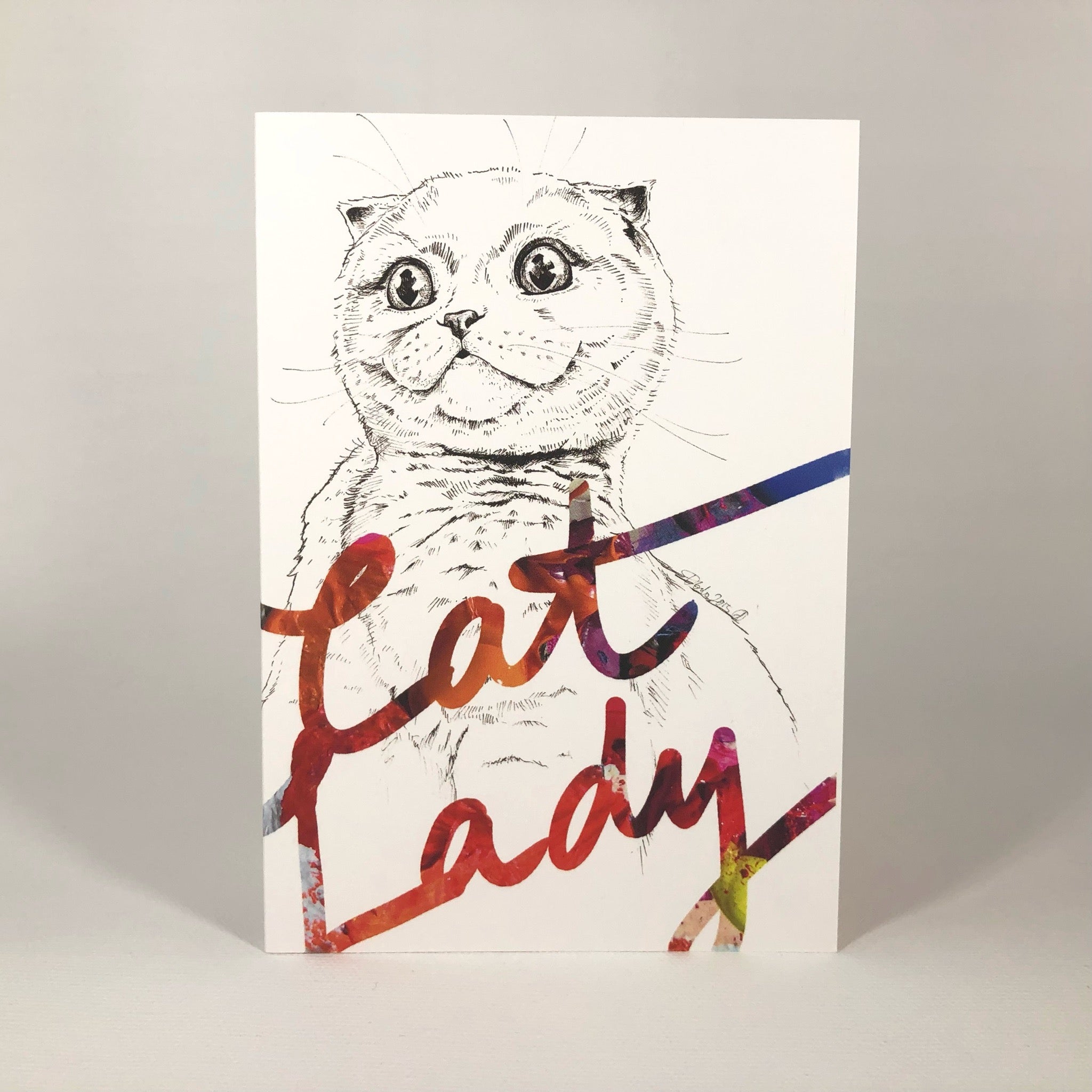 Cat Lady Greeting Card