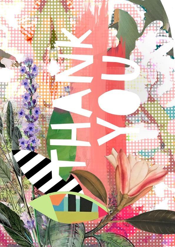 Motley Blooms - Thankyou Greeting Card