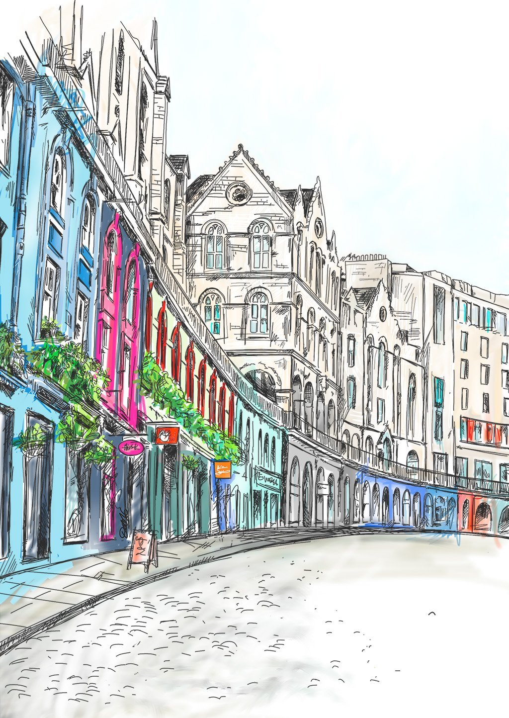 Victoria Street Edinburgh Greeting Card