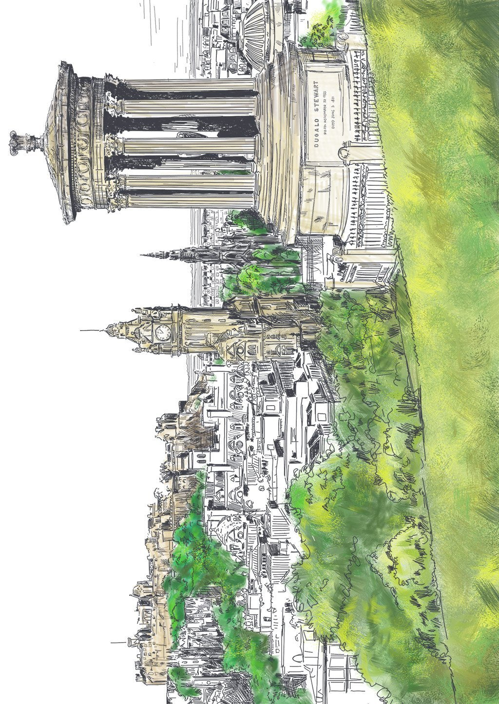 Calton Hill Edinburgh Greeting Card