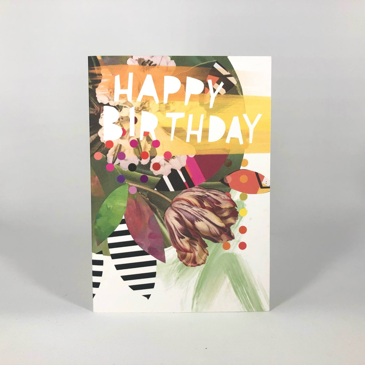 Motley Blooms - Happy Birthday Greeting Card