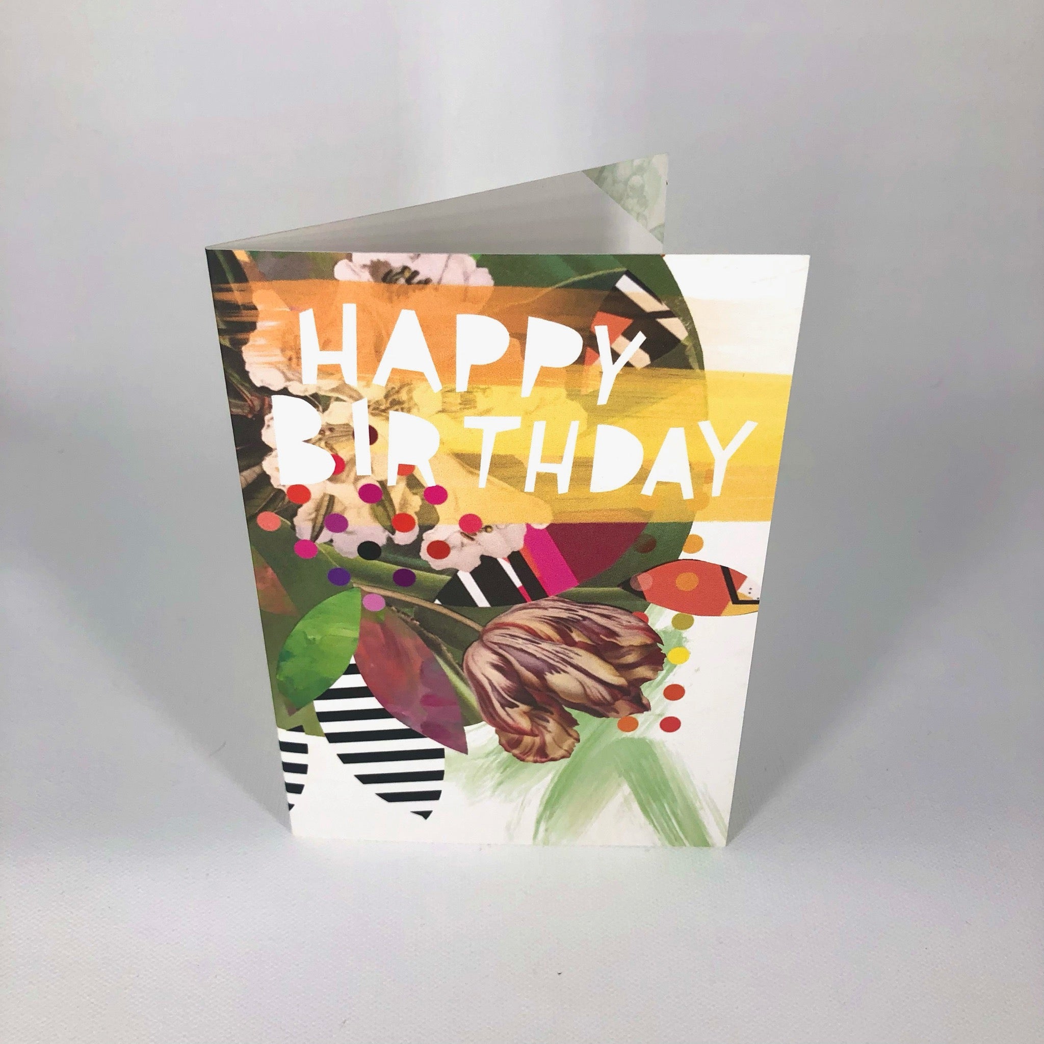 Motley Blooms - Happy Birthday Greeting Card