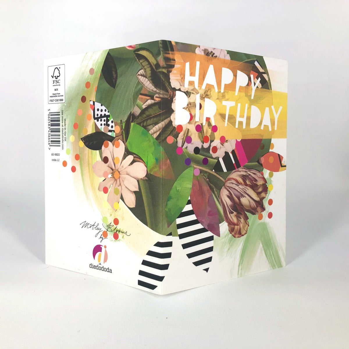 Motley Blooms - Happy Birthday Greeting Card