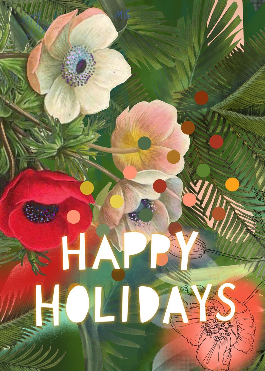 Happy Holidays Greeting Card Greeting Card