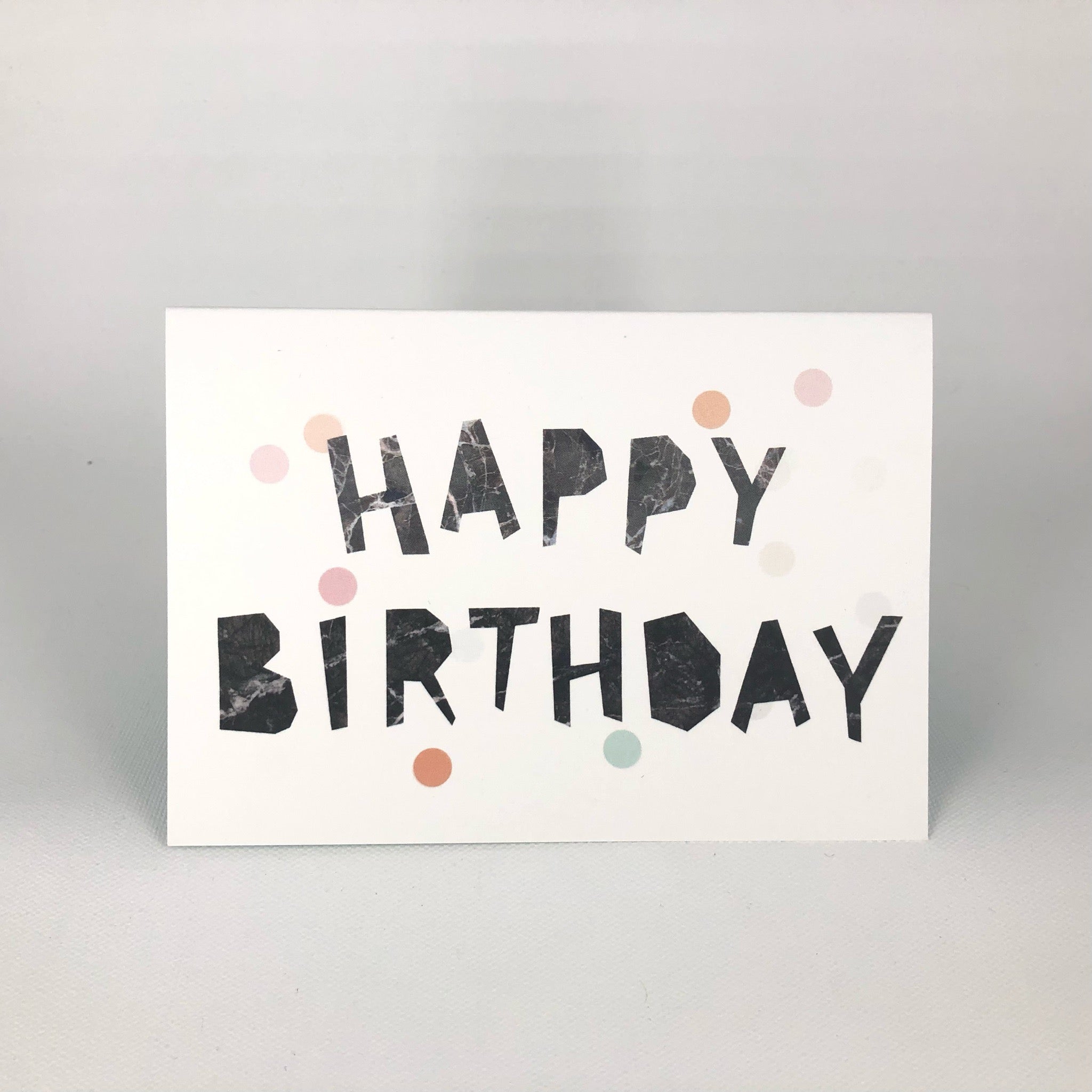 Marble Happy Birthday Greeting Card