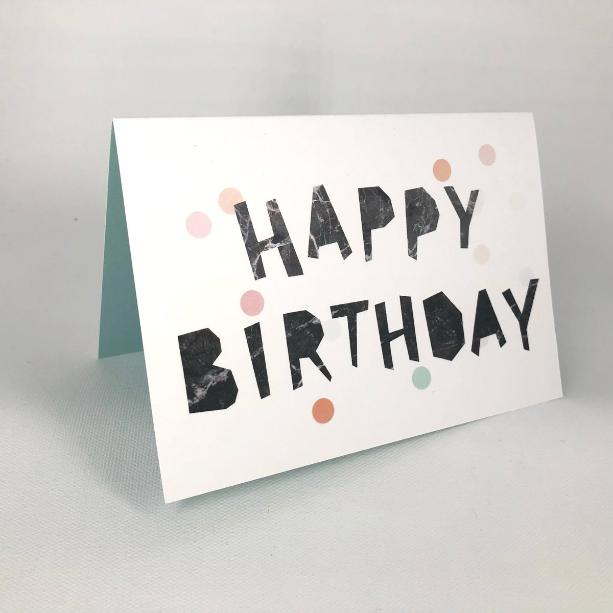 Marble Happy Birthday Greeting Card