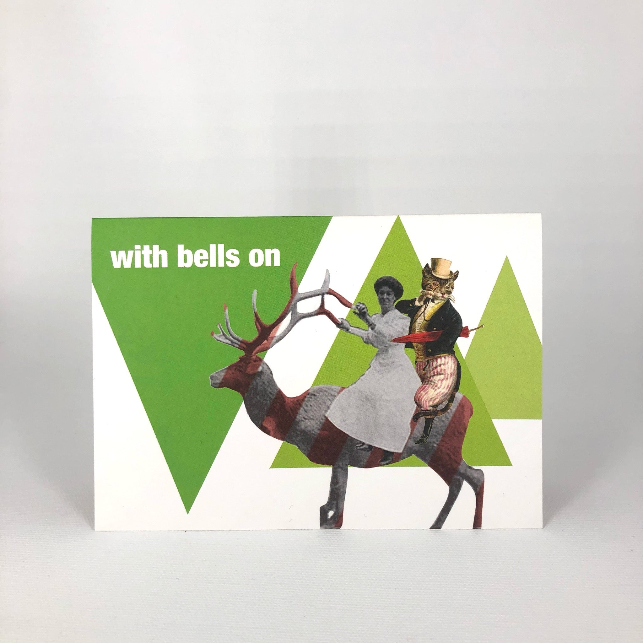 With Bells On Christmas Greeting Card