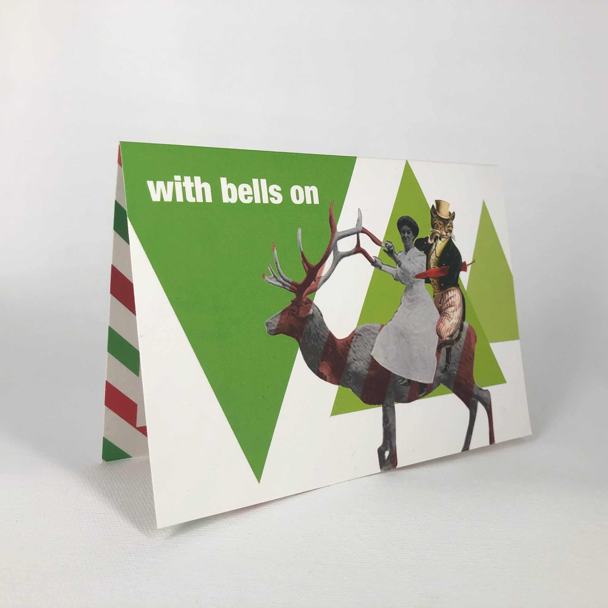 With Bells On Christmas Greeting Card
