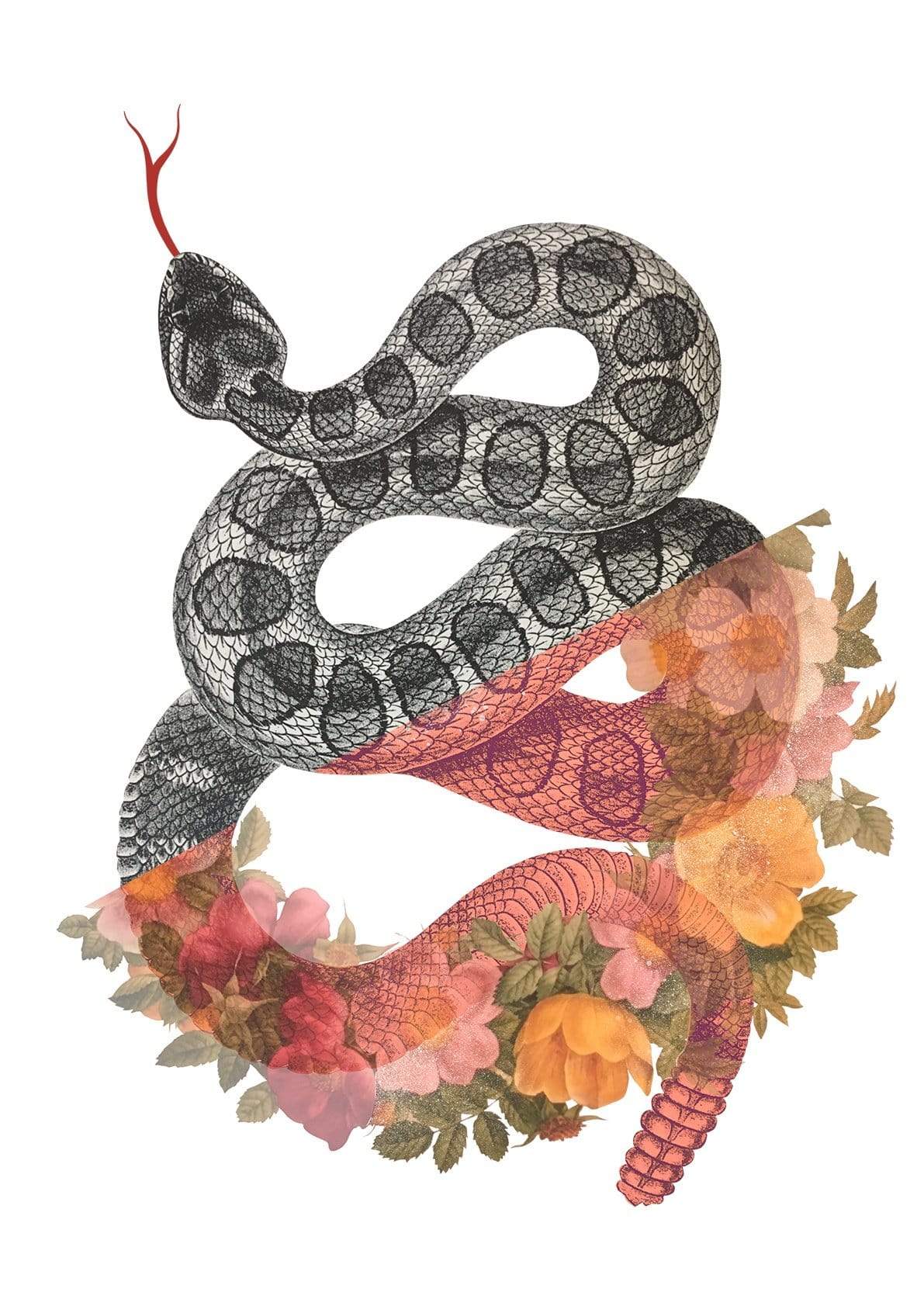 Wreath Snake Matte Art Print