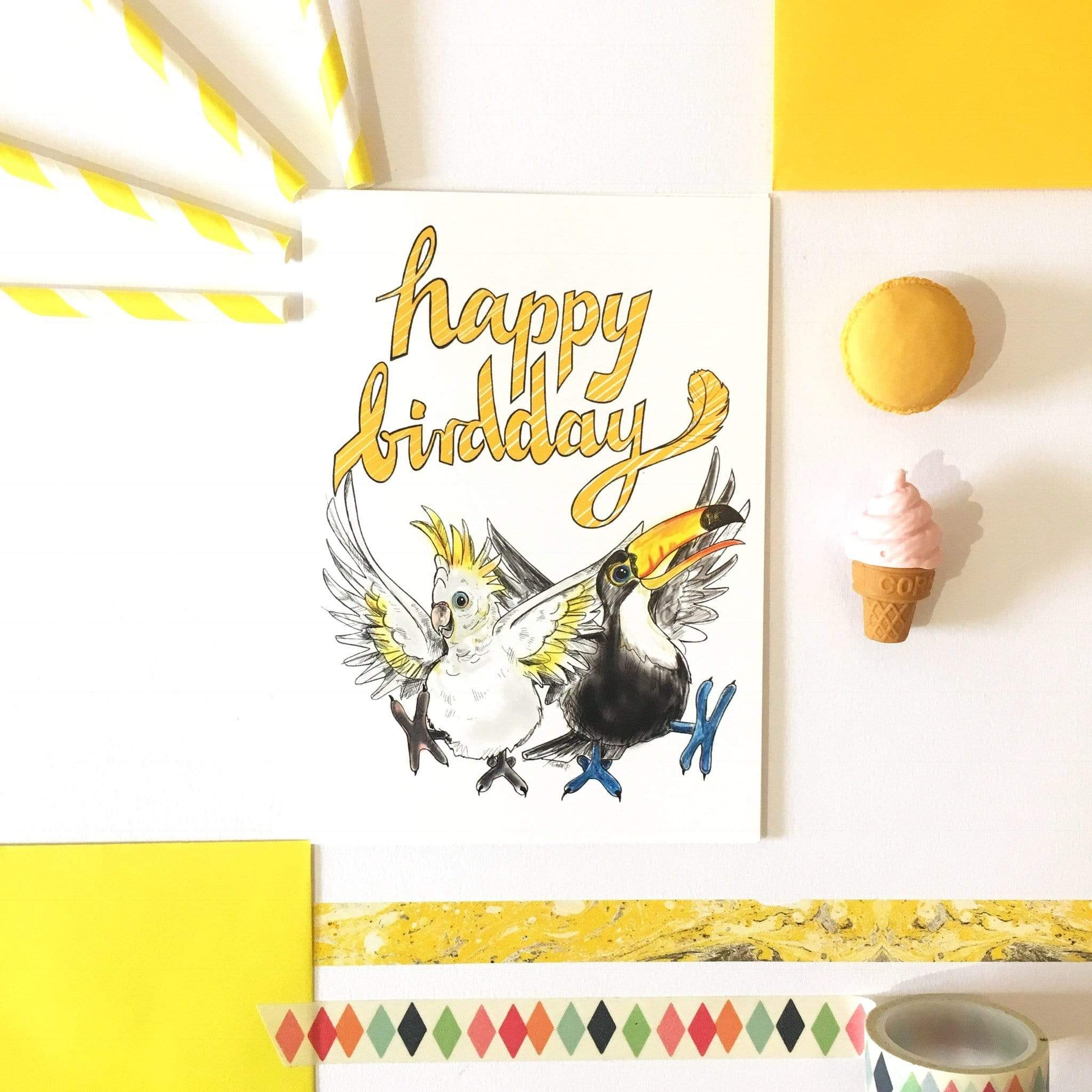Happy Birdday Birthday Greeting Card