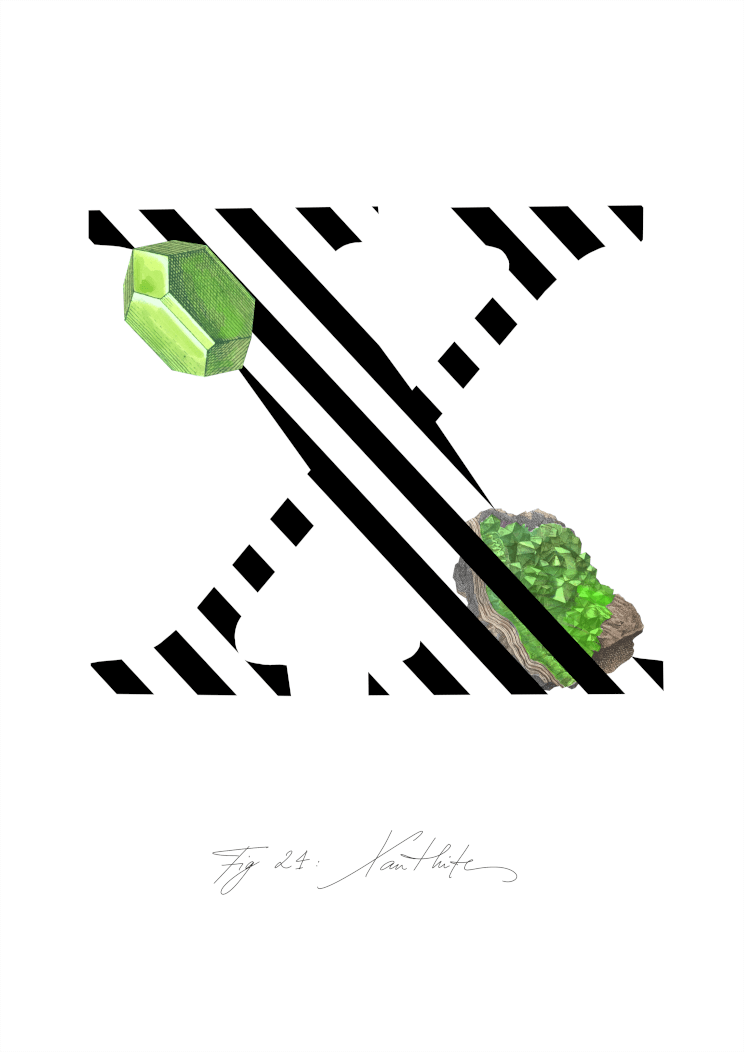 Gemstone Alphabet X A4 Print
