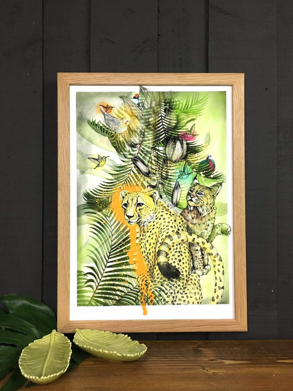 Big Cat Tropicana A3 Print