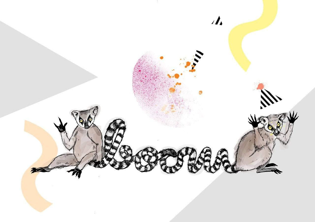 Lemur Boom A3 Print