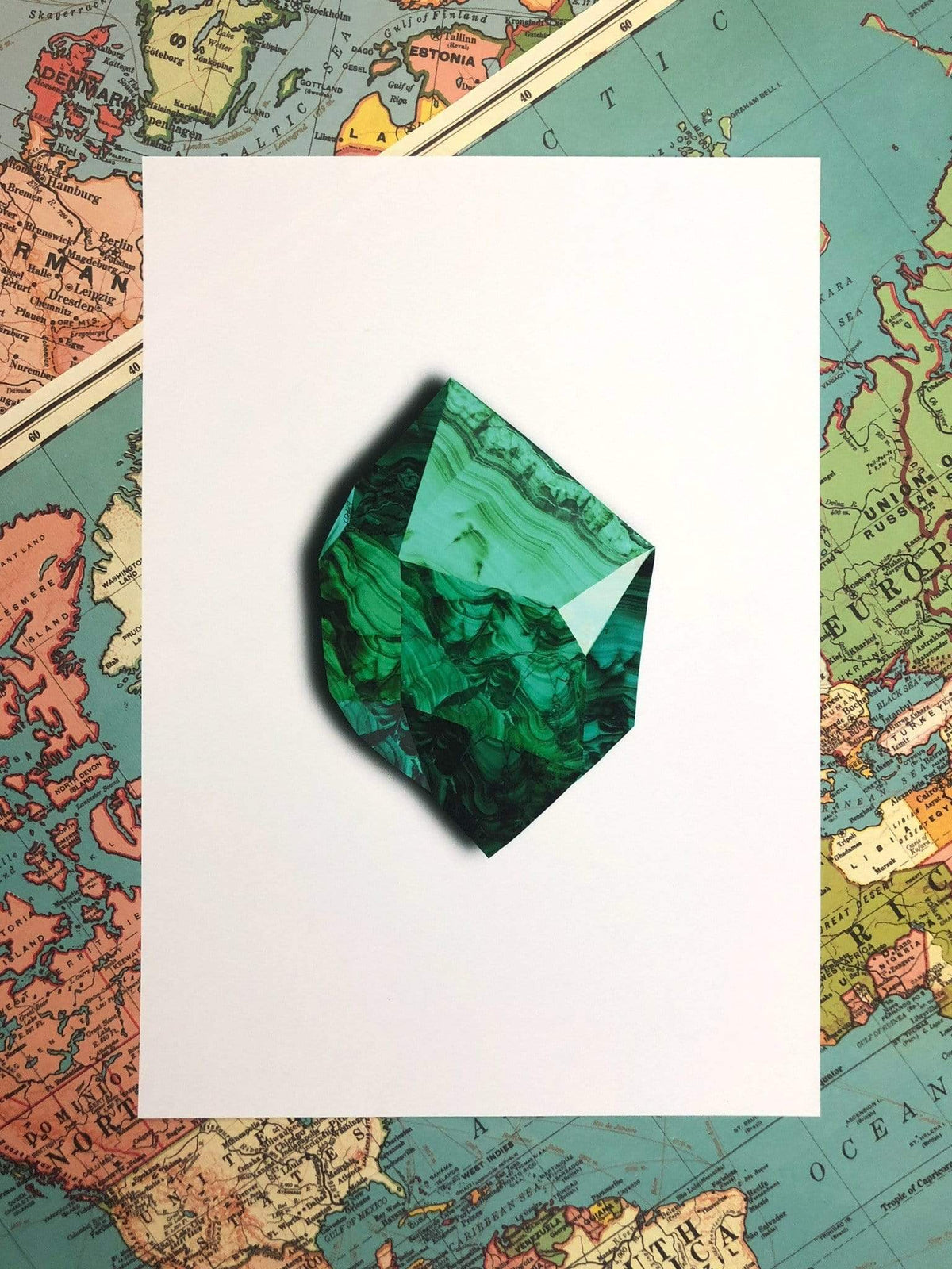 Malachite Marble A3 Print