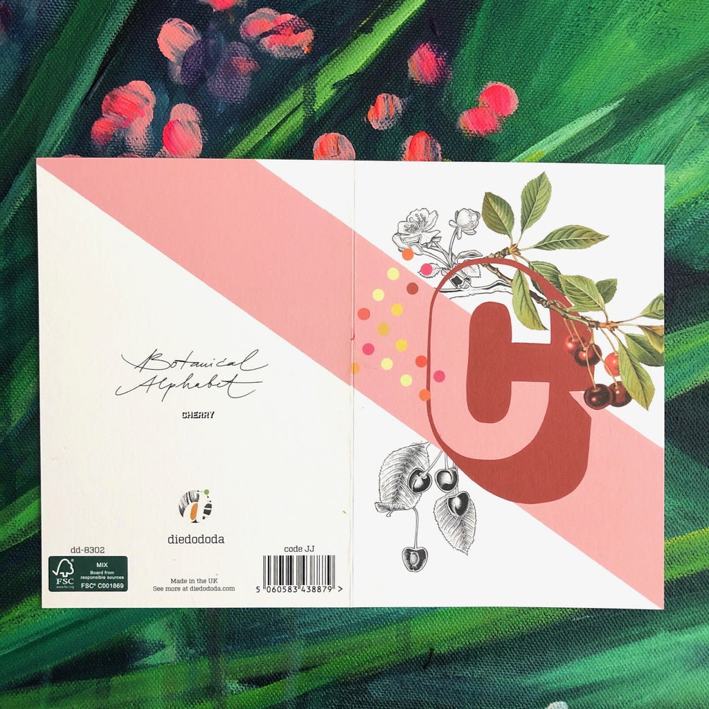 Botanical Alphabet C Greeting Card