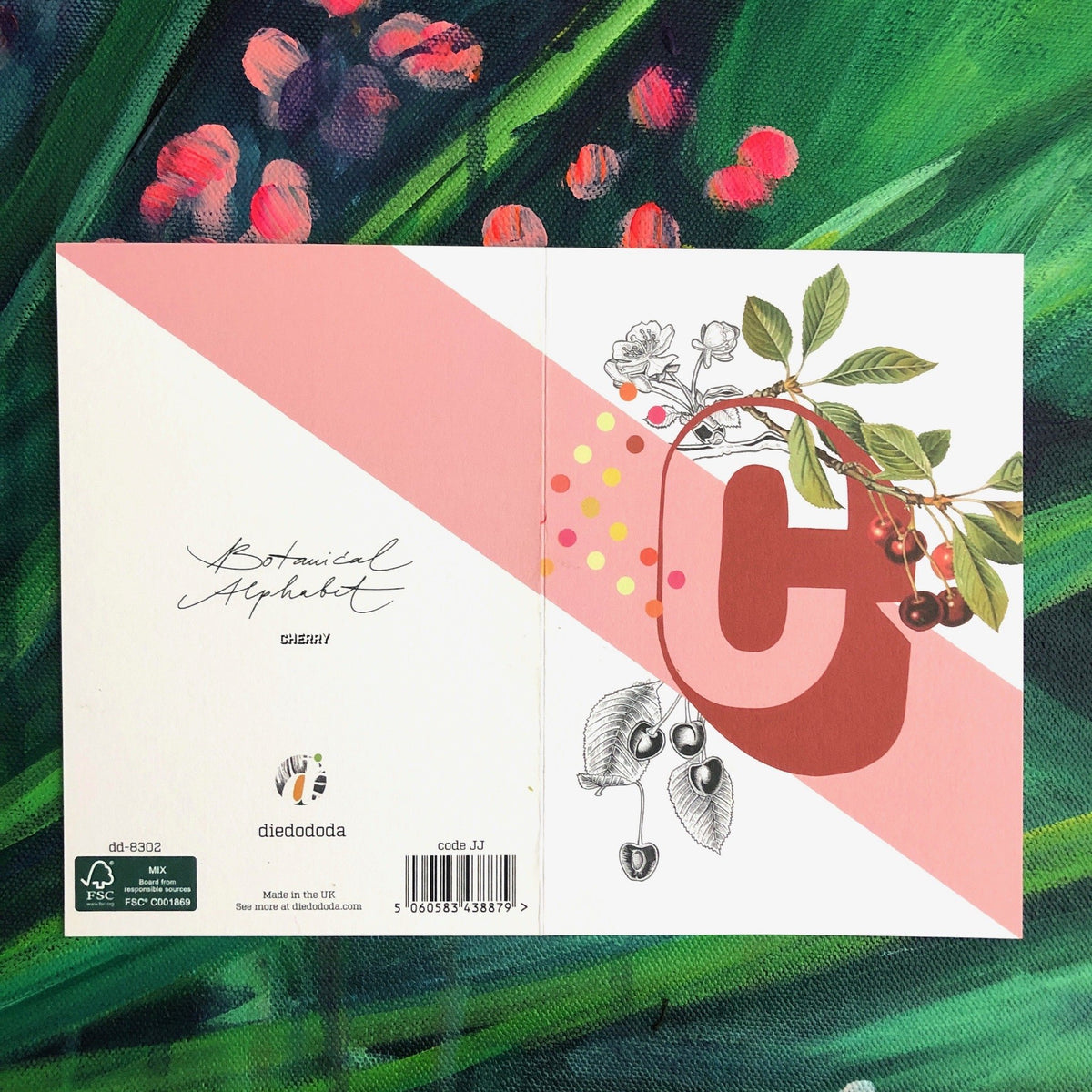 Botanical Alphabet C Greeting Card