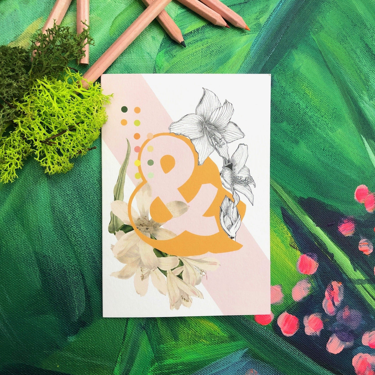 Botanical Alphabet & Greeting Card
