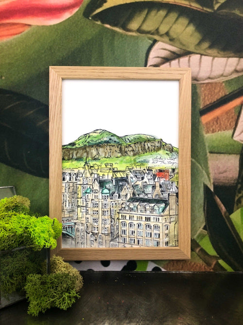 Arthurs Seat & The Crags A3 Print