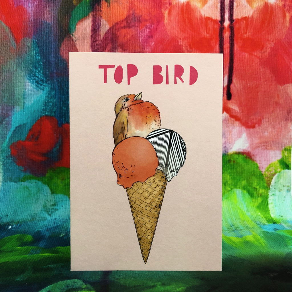 Ice Ice Beaky Top Bird Greeting Card