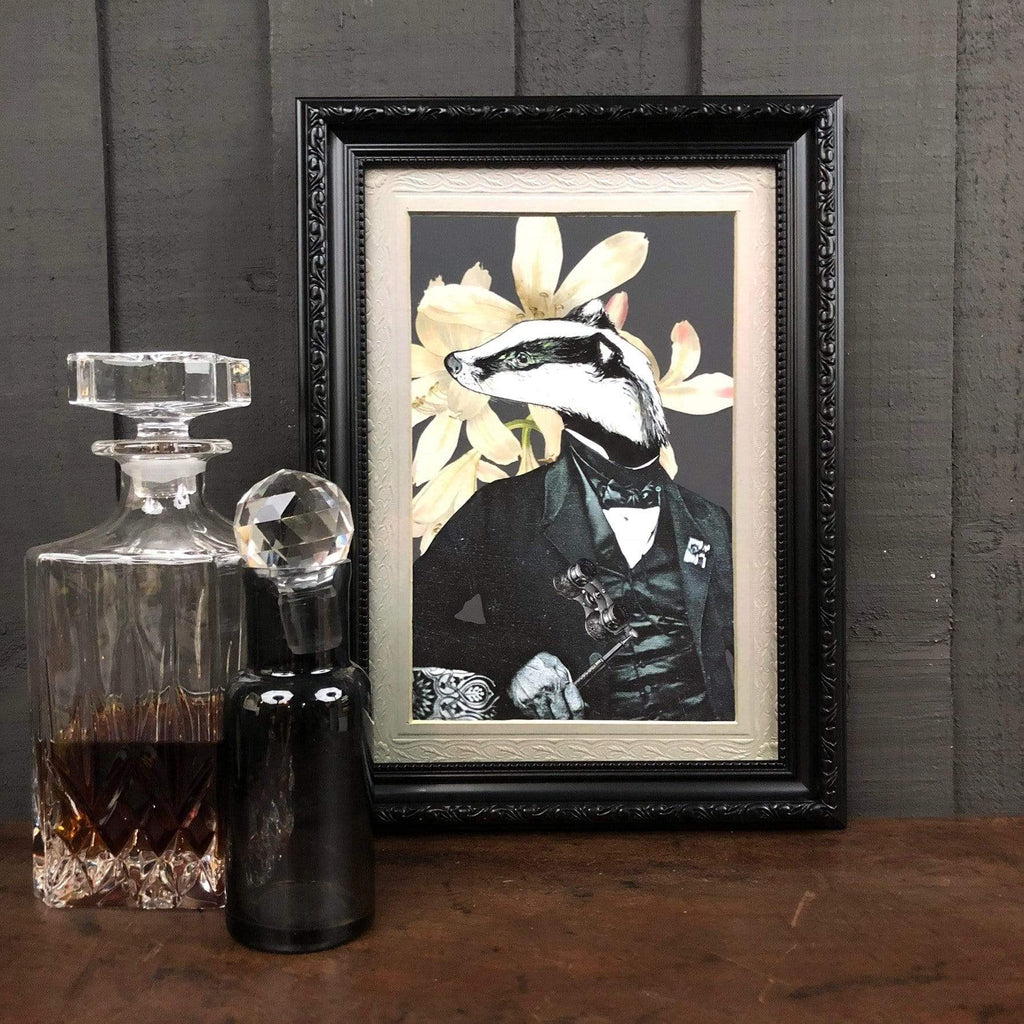 Badger In A Suit A2 Print