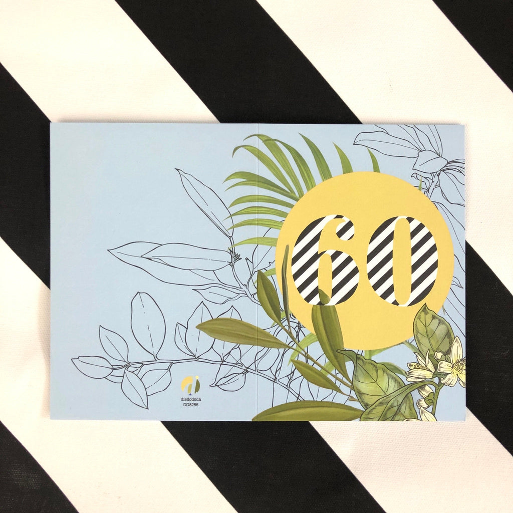 Occasional Stripes 60th Birthday Greeting Card