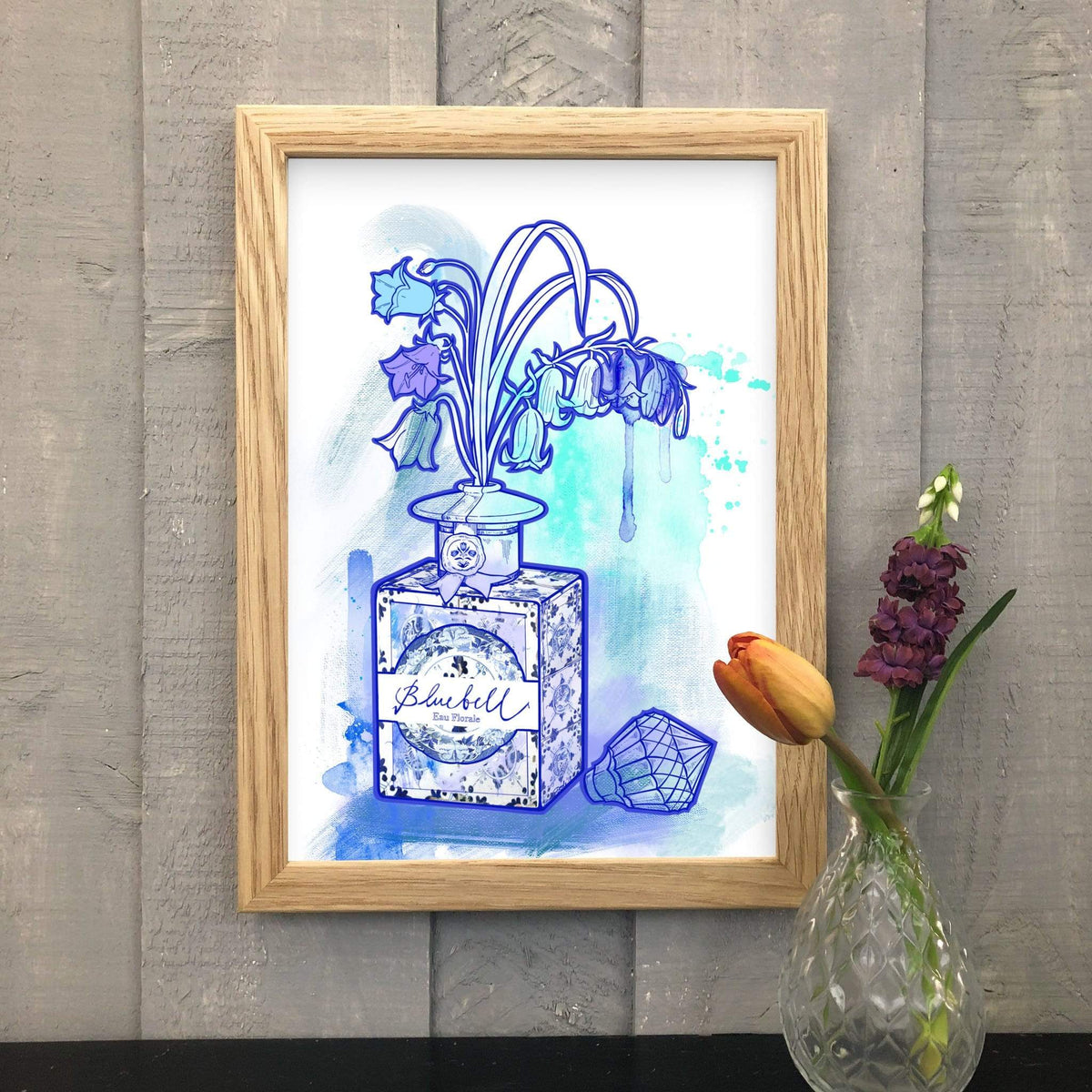 Bluebell Blue A3 Print
