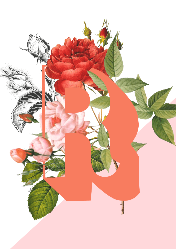 Botanical Alphabet R A2 Print