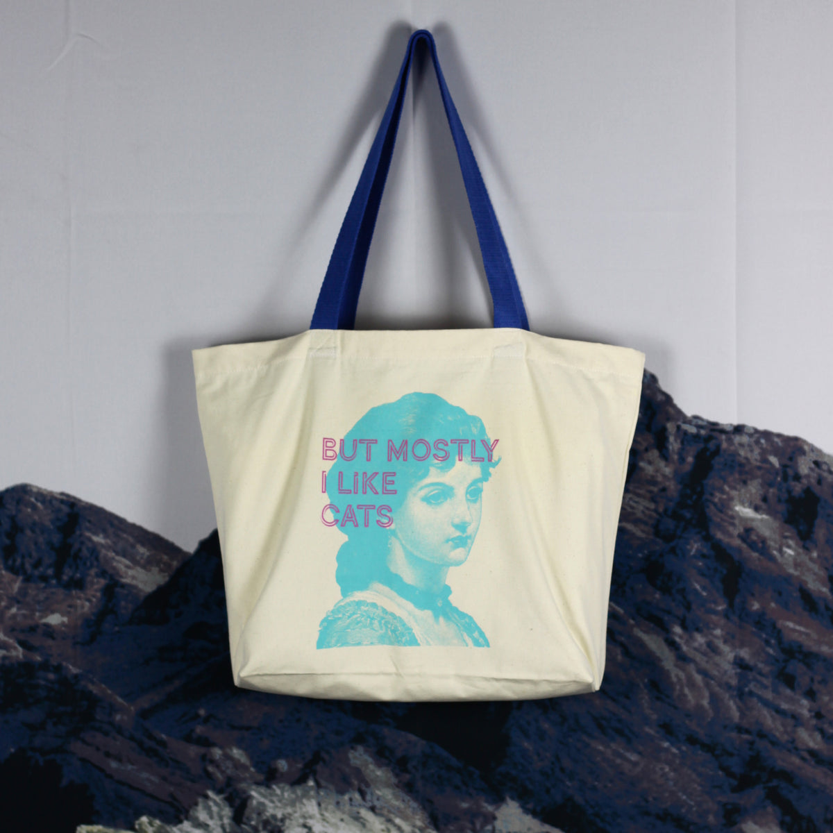But Mostly I Like Cats Canvas Bag - Bag by diedododa - 1