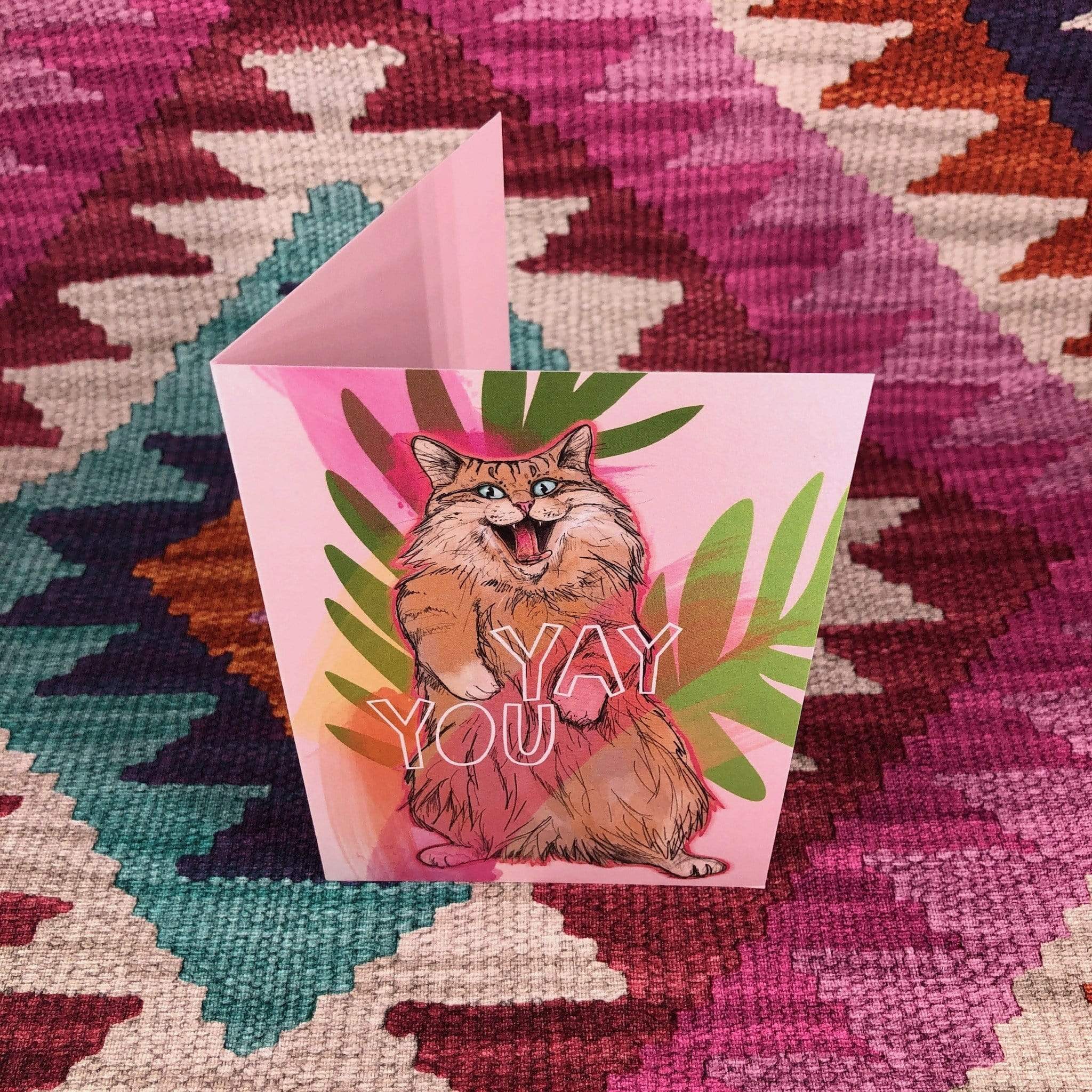 Cats On Legs - Yay You Greeting Card