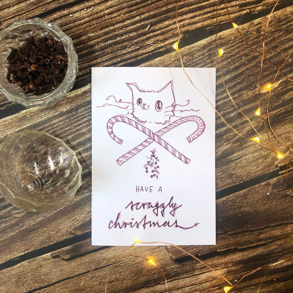 Have A Scraggly Christmas Greeting Card