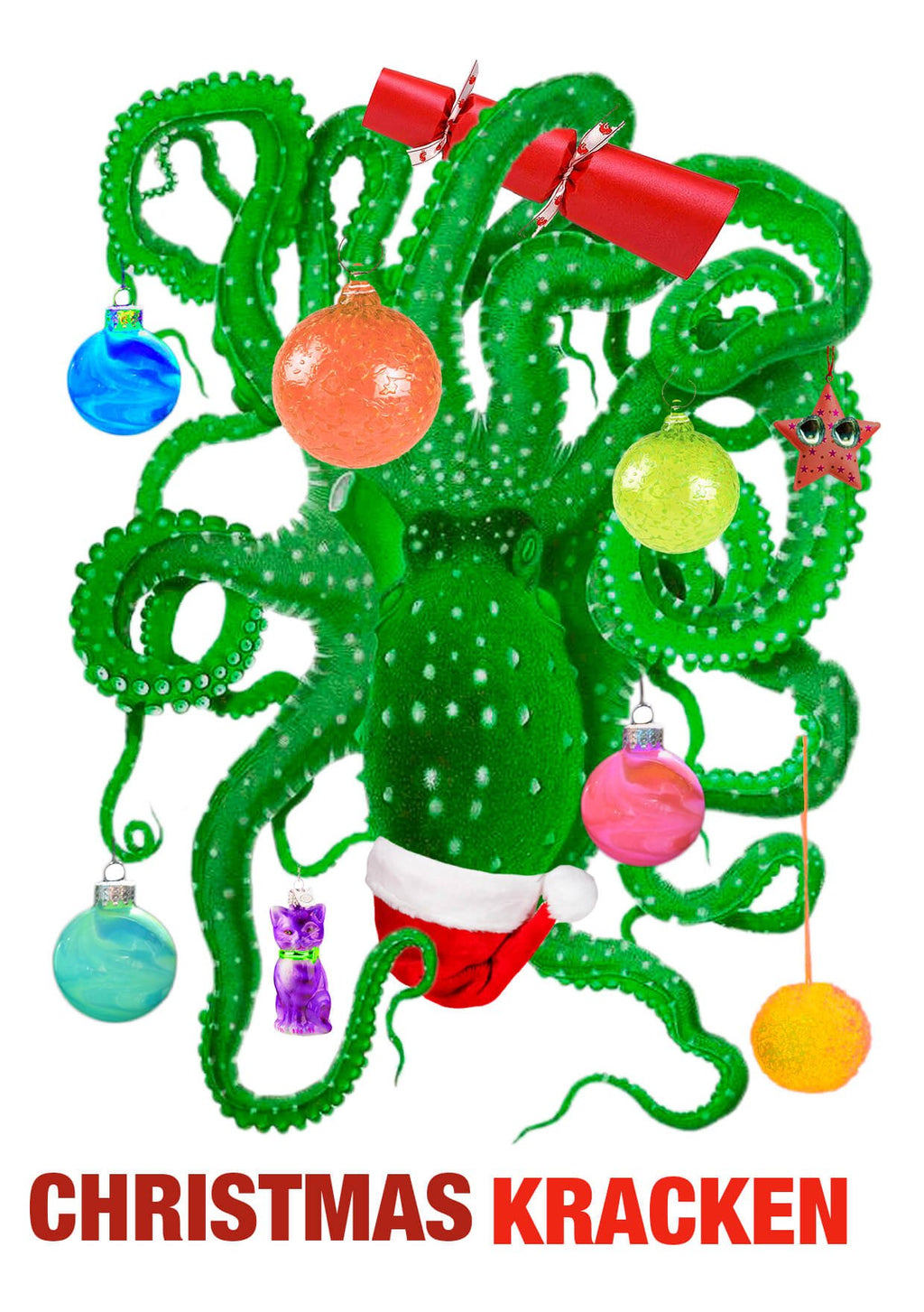Christmas Kracken Greeting Card