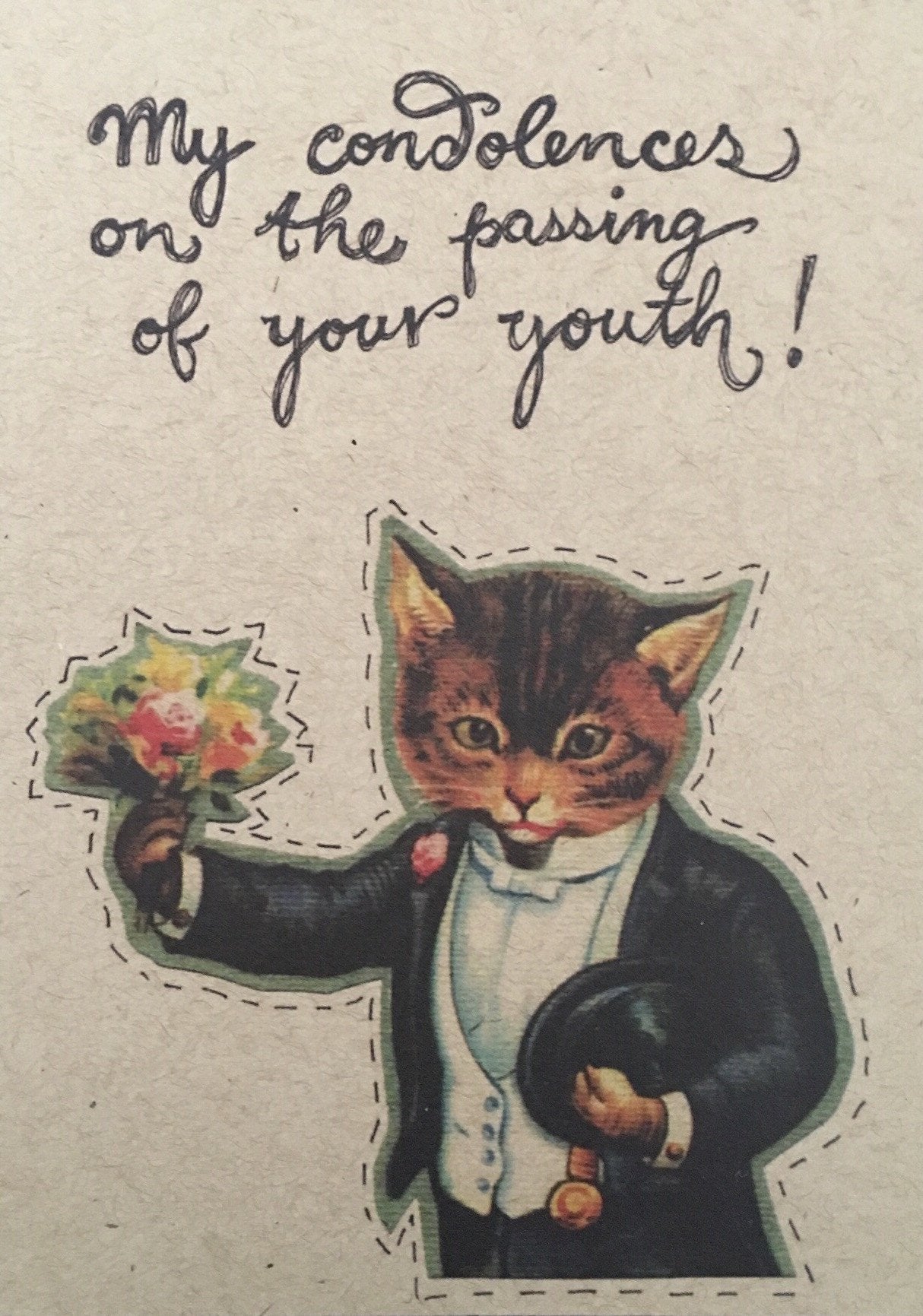 Condolences Kitty Greeting Card