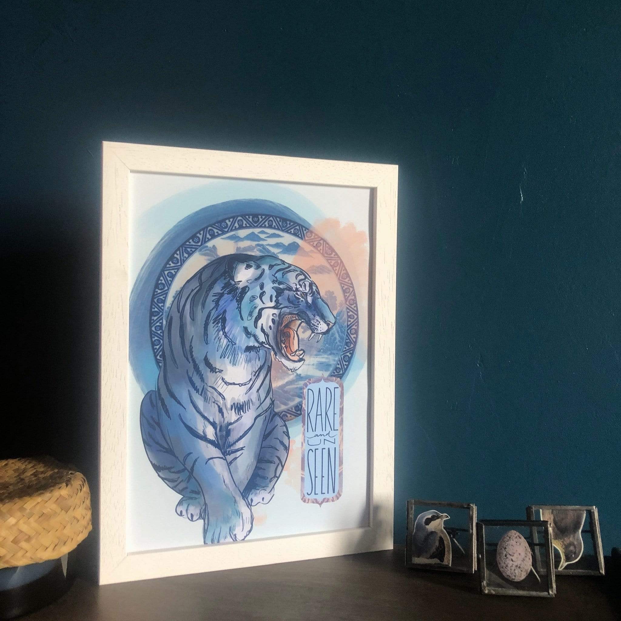 Extinct and Imagined Maltese Blue Tiger Matte A4 Print