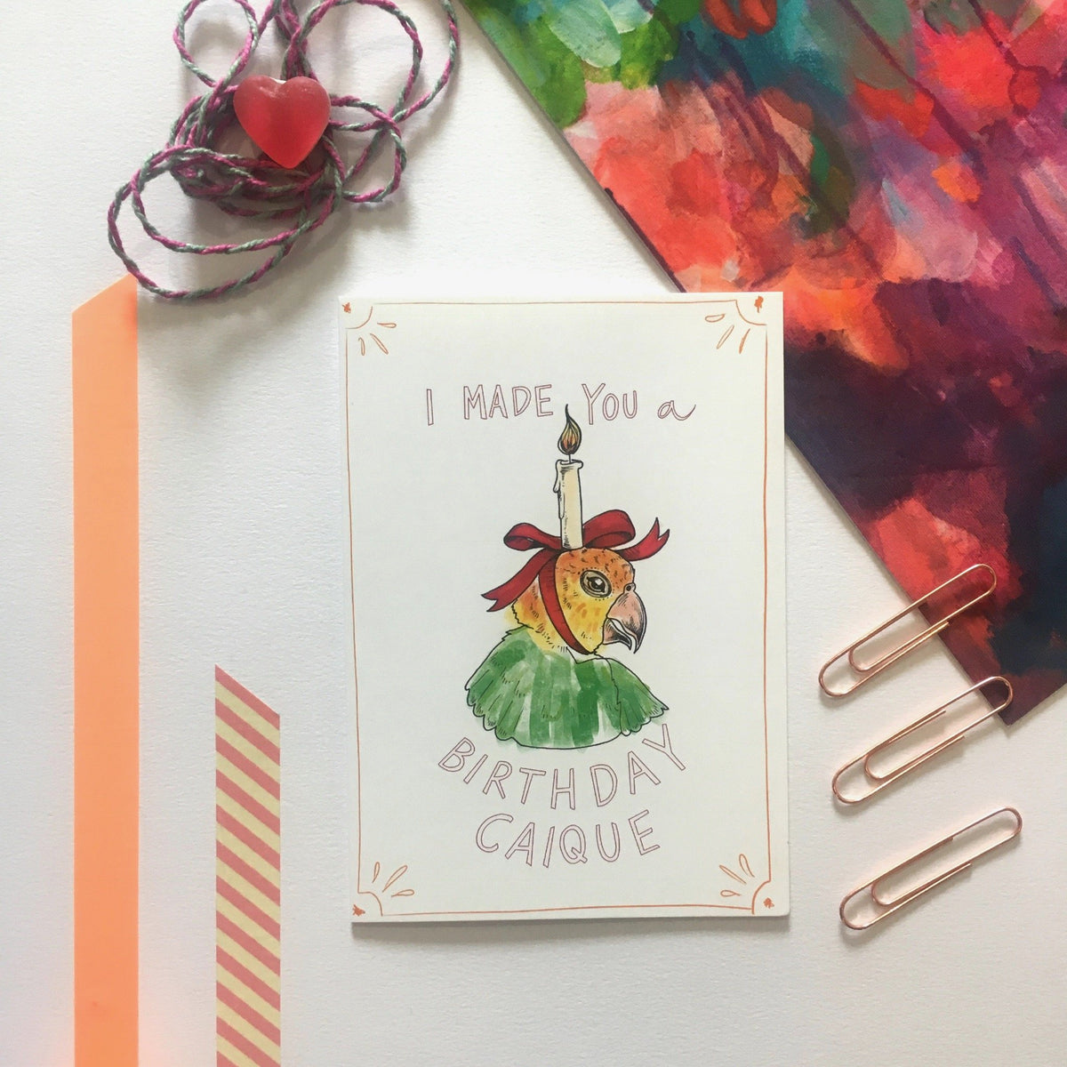 Birthday Caique Greeting Card
