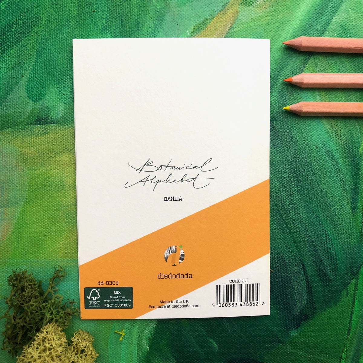Botanical Alphabet D Greeting Card