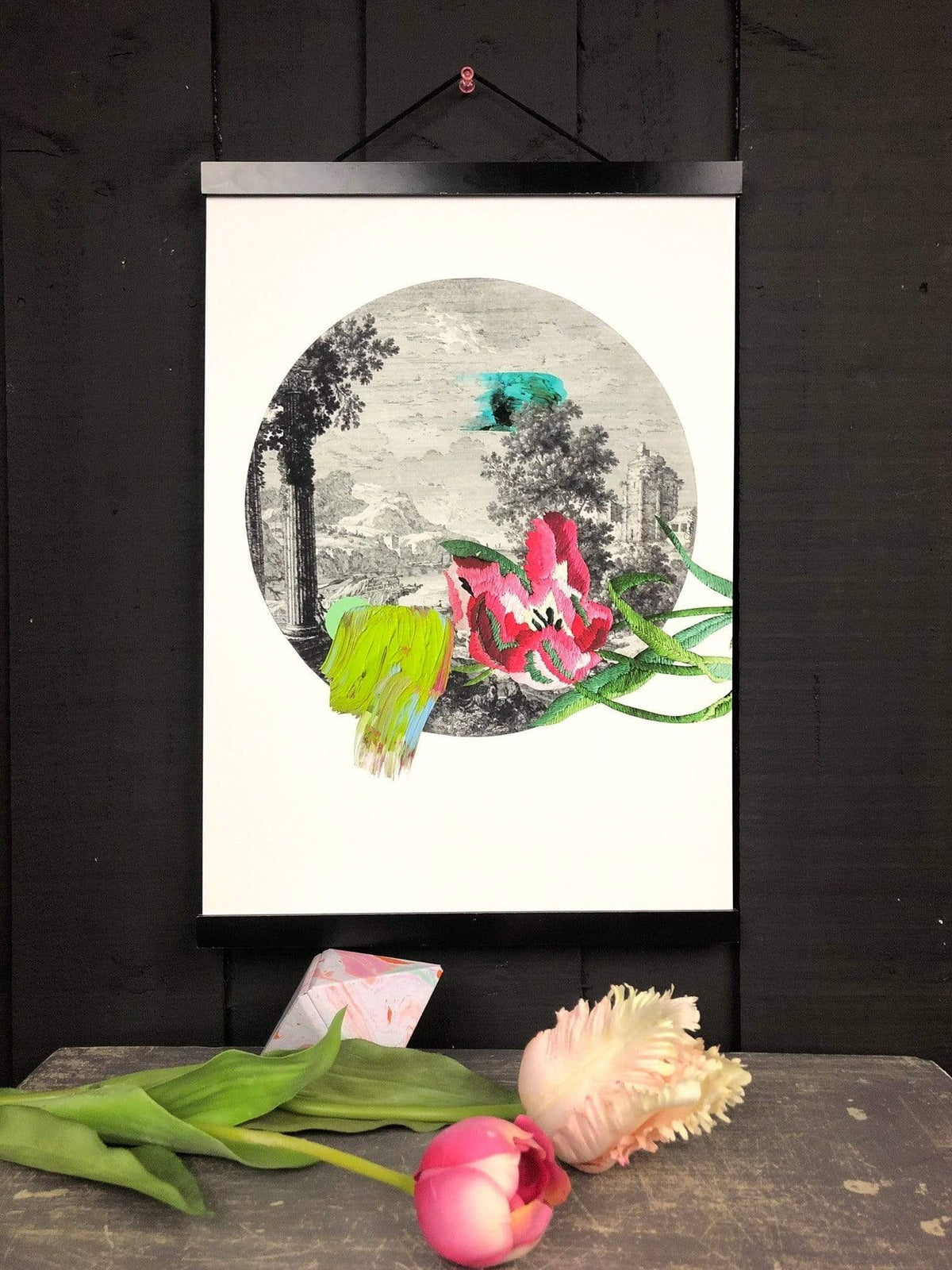 Drei Brushstrokes & Botanicals A2 Print