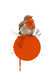 A Robin with a red dot and drippy paint