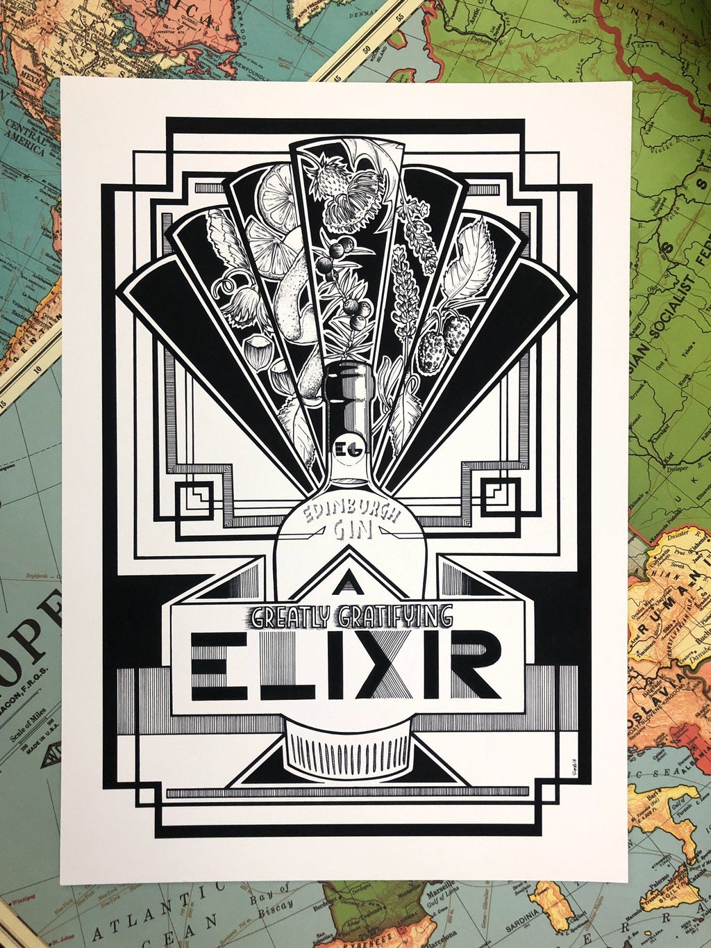 Gin Elixir A3 Giclée Print
