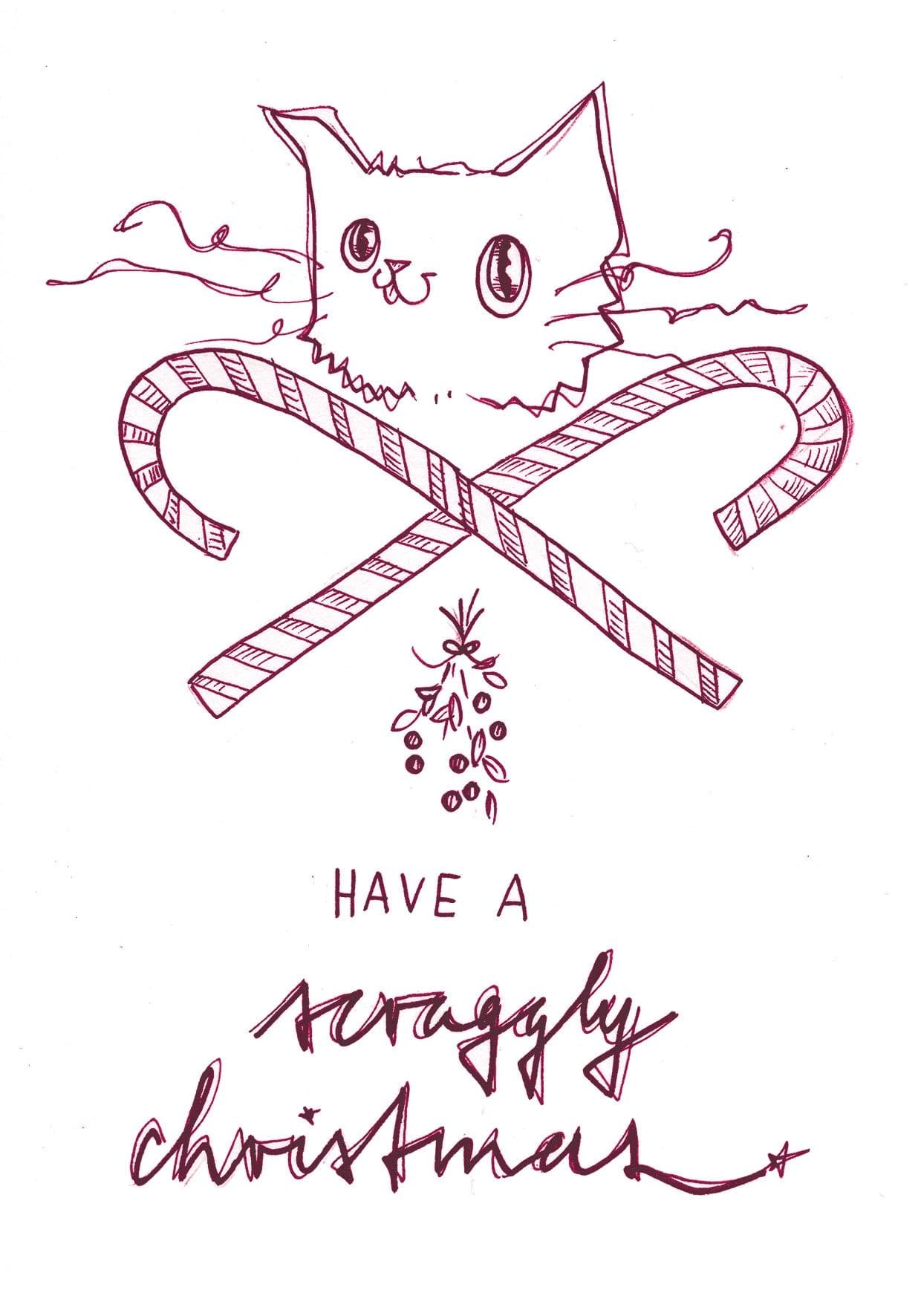 Have A Scraggly Christmas Greeting Card