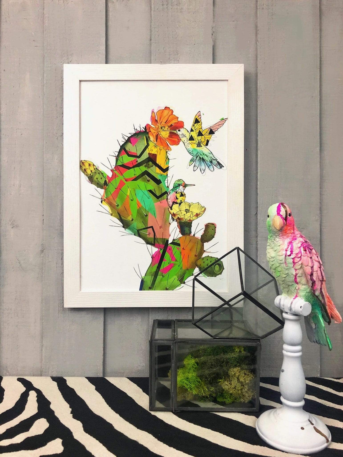 Hummingbird Cactus A2 Print