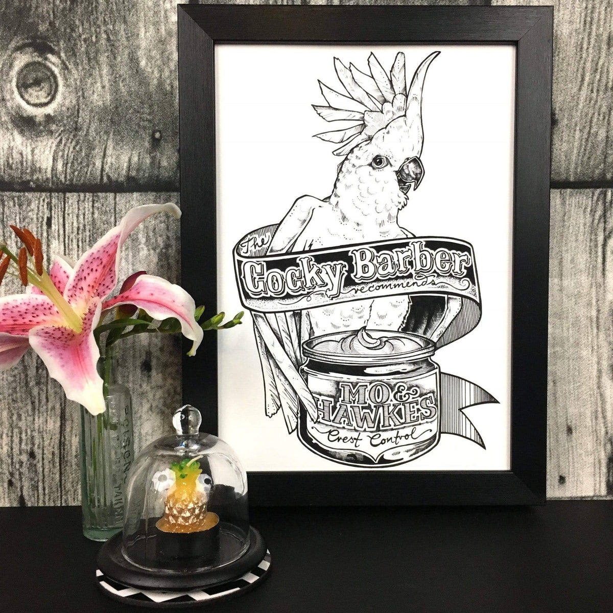 Cocky Barber A4 Print