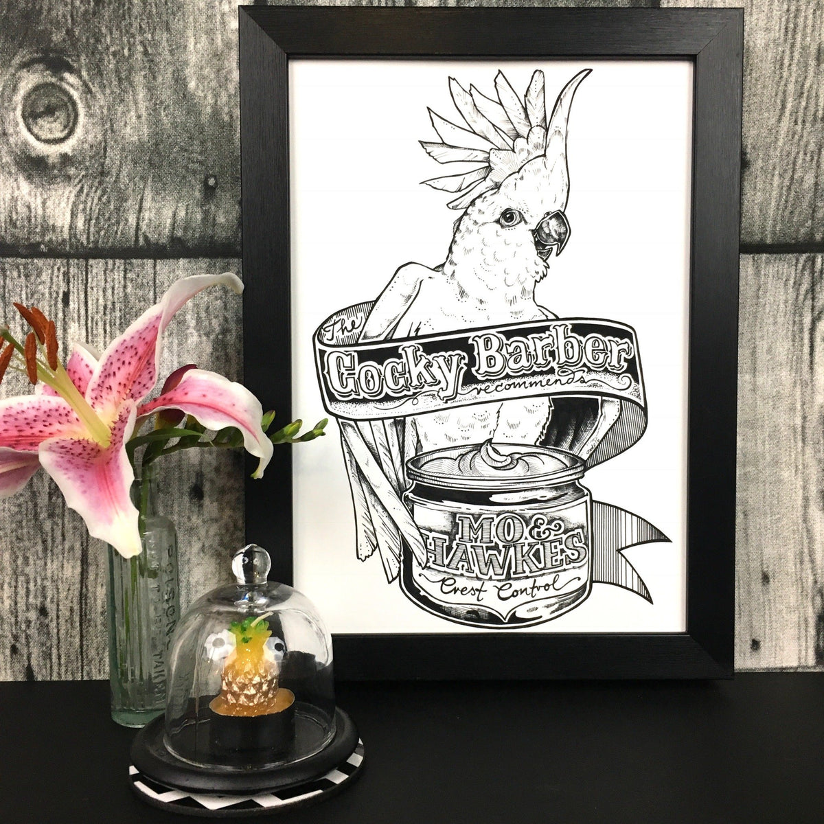 Cocky Barber A3 Print