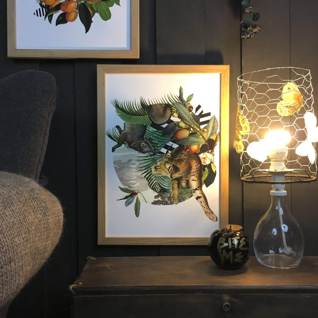 Fox & Lynxs' Tropical Escape A2 Print